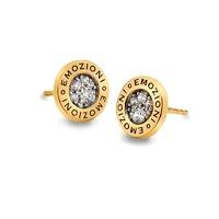 Emozioni Yellow Gold Plate Pianeta Earrings