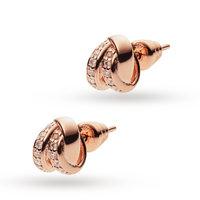 Emporio Armani Rose Gold Plated Sterling Silver Knots Earrings