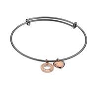 emozioni rose gold plate bangle