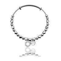 emozioni silver plate heart bangle