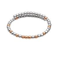 emozioni silver rose gold plate wrap bangle