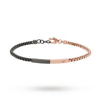 emporio armani jewellery mens pvd rose plating composition bracelet