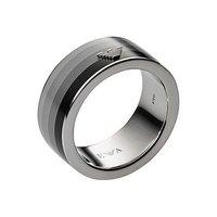 emporio armani gents stainless steel digital shadow ring