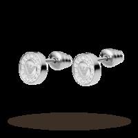 emporio armani ladies signature glitz silver stud earrings