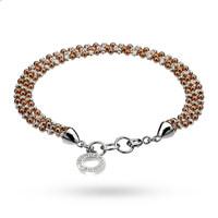 Emozioni Silver and Rose Gold Plated Bead Bracelet