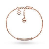 emporio armani ladies rose gold pure pave bracelet