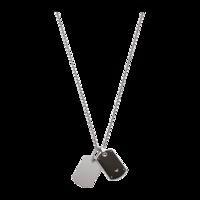 Emporio Armani Gents Carbon Fibre Dog Tag Necklace