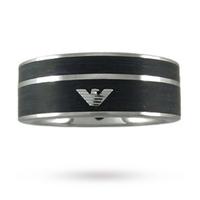 emporio armani stainless steel ring ring size v