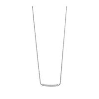 Emporio Armani Ladies Silver Pure Pave Necklace