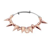 emozioni rose gold plate spike bangle