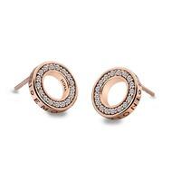 emozioni rose gold plate saturno earrings