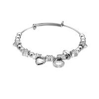 emozioni silver plate crystal star bangle