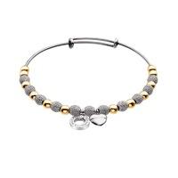 Emozioni Yellow Gold and Silver Plate Ula Bangle