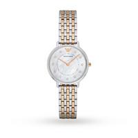 Emporio Armani Ladies Dress Two Tone Steel Bracelet Watch AR2508