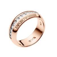 Emporio Armani Pure Eagle rose gold-plated cubic zirconia ring