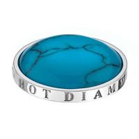 emozioni coin turquoise silver 33mm