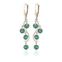 emerald dream catcher drop earrings 40ctw in 9ct gold