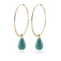 Emerald Briolette Earrings 6.6ctw in 9ct Gold