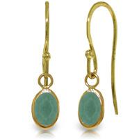 Emerald Drop Earrings 1.0ctw in 9ct Gold