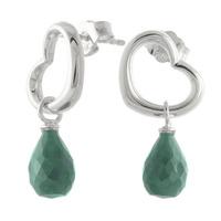 Emerald Stud Earrings 6.6ctw in 9ct White Gold