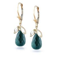 Emerald Snowdrop Earrings 18.6ctw in 9ct Gold