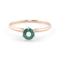 Emerald Crown Solitaire Ring 0.65ct in 9ct Rose Gold