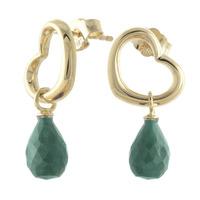 Emerald Stud Earrings 6.6ctw in 9ct Gold