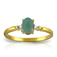 emerald and diamond ring 05ct in 9ct gold