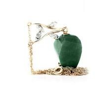 Emerald and Diamond Pendant Necklace 15.25ct in 9ct Gold