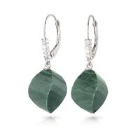 emerald and diamond drop earrings 305ctw in 9ct white gold