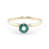 Emerald Crown Solitaire Ring 0.65ct in 9ct Gold