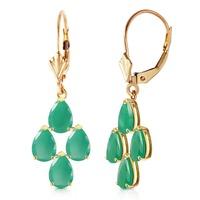 Emerald Drop Earrings 4.5ctw in 9ct Gold