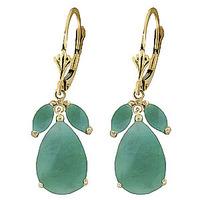 Emerald Drop Earrings 7.0ctw in 9ct Gold
