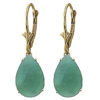 Emerald Drop Earrings 7.0ctw in 9ct Gold