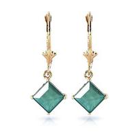 Emerald Alexandra Drop Earrings 2.9ctw in 9ct Gold