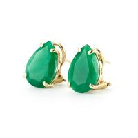 emerald droplet stud earrings 70ctw in 9ct gold