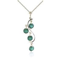 Emerald Dream Catcher Pendant Necklace 2.0ctw in 9ct Gold