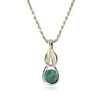 emerald san francisco pendant necklace 065ct in 9ct gold