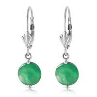 Emerald Drop Earrings 3.3ctw in 9ct White Gold