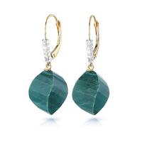 Emerald and Diamond Drop Earrings 30.5ctw in 9ct Gold