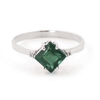 emerald and diamond ring 145ct in 9ct white gold