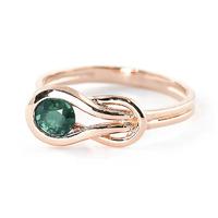 emerald san francisco ring 065ct in 9ct rose gold