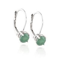 Emerald Boston Drop Earrings 1.2ctw in 9ct White Gold