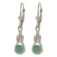 Emerald San Francisco Drop Earrings 1.3ctw in 9ct White Gold