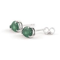 Emerald Stud Earrings 2.0ctw in 9ct White Gold