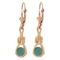 Emerald San Francisco Drop Earrings 1.3ctw in 9ct Rose Gold