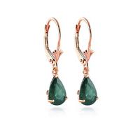 Emerald Belle Drop Earrings 2.0ctw in 9ct Rose Gold