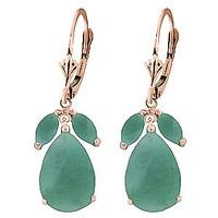 Emerald Drop Earrings 7.0ctw in 9ct Rose Gold