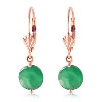 emerald drop earrings 33ctw in 9ct rose gold