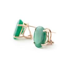 Emerald Stud Earrings 13.0ctw in 9ct Rose Gold